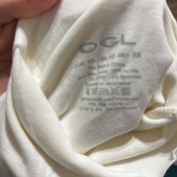 Thermal Brushed Mock Neck Crop Top - Ivory size XS fits S - Picture 3 of 3